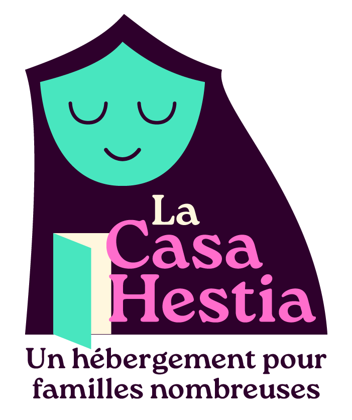 logo de La Casa Hestia représentant une maison en forme de personnage bienveillant