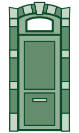 dessin d'une porte bruxelloise