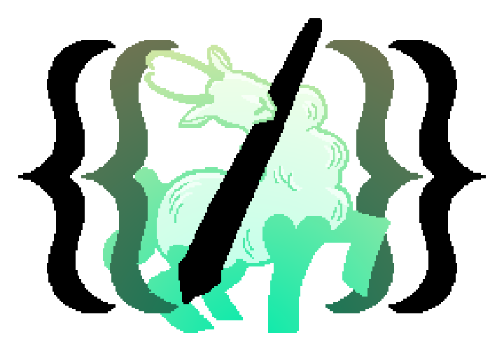 logo représentant une chèvre avec un stylet dans la bouche